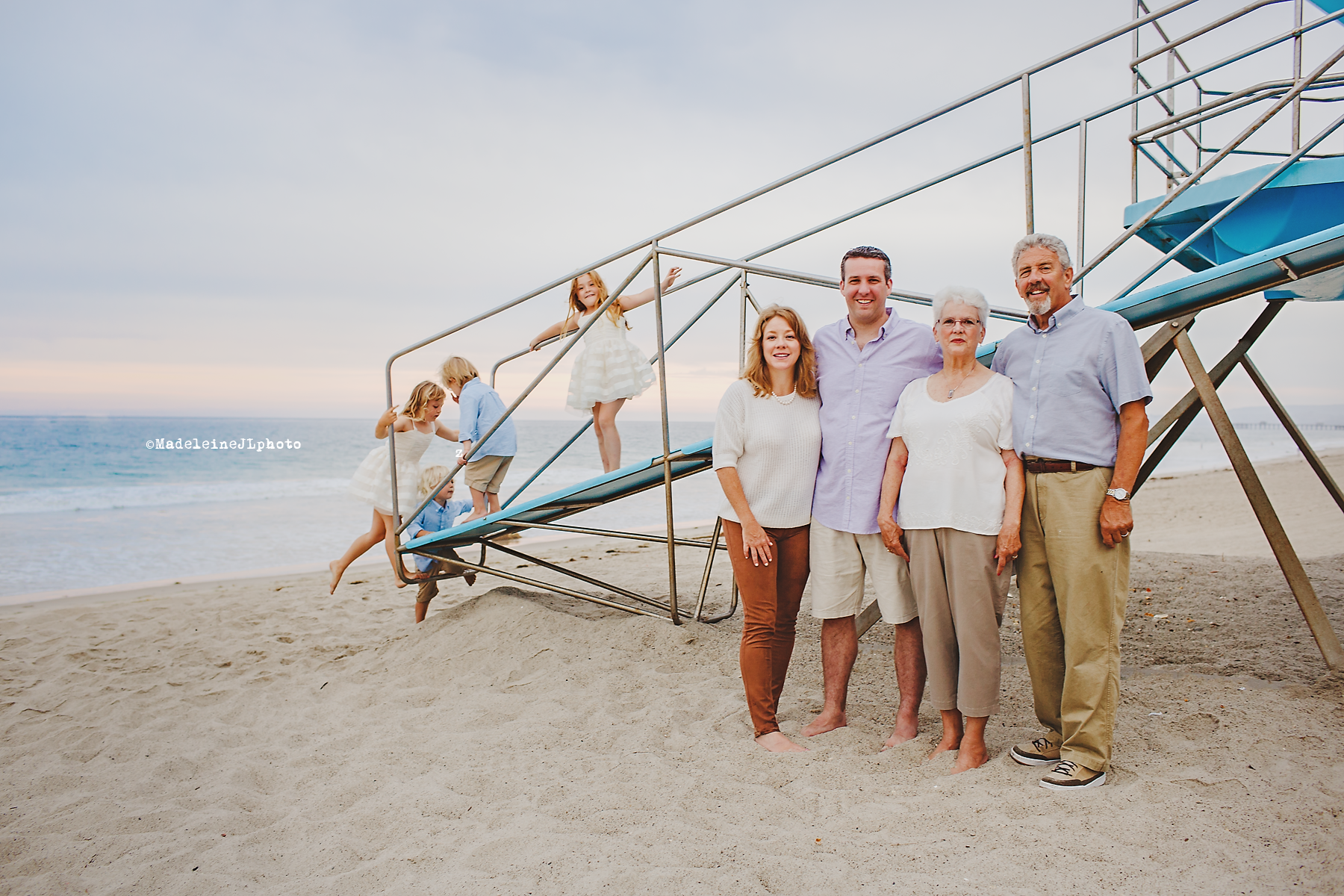 San Clemente Beach family session . Extended family beach session. Orange County family portrait photographer. Los Angeles San diego